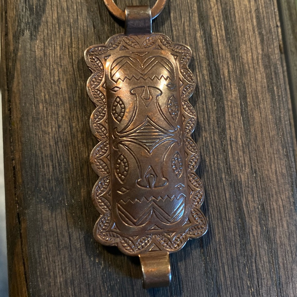 Cute vintage brass engraved chain metal belt
